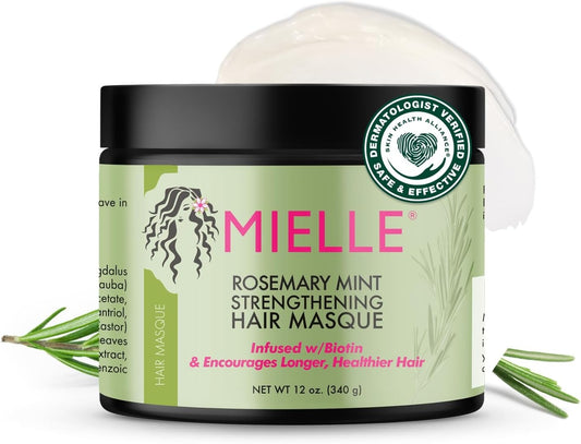 Mielle Organics Rosemary Mint Strengthening Edge Gel For Sleeking And Taming Hair, 57 g, White